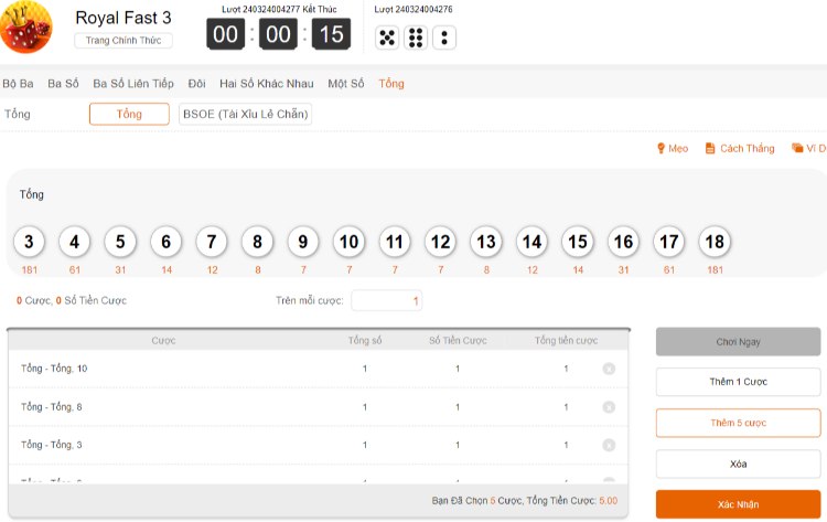 cược tổng fast 3