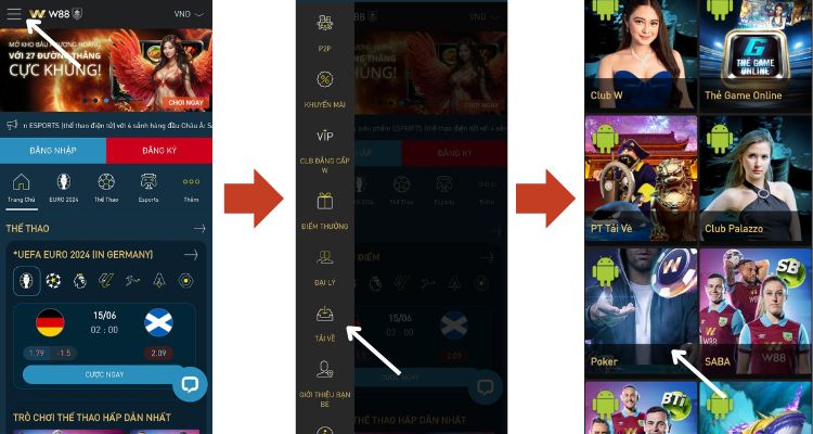 tải app poker w88